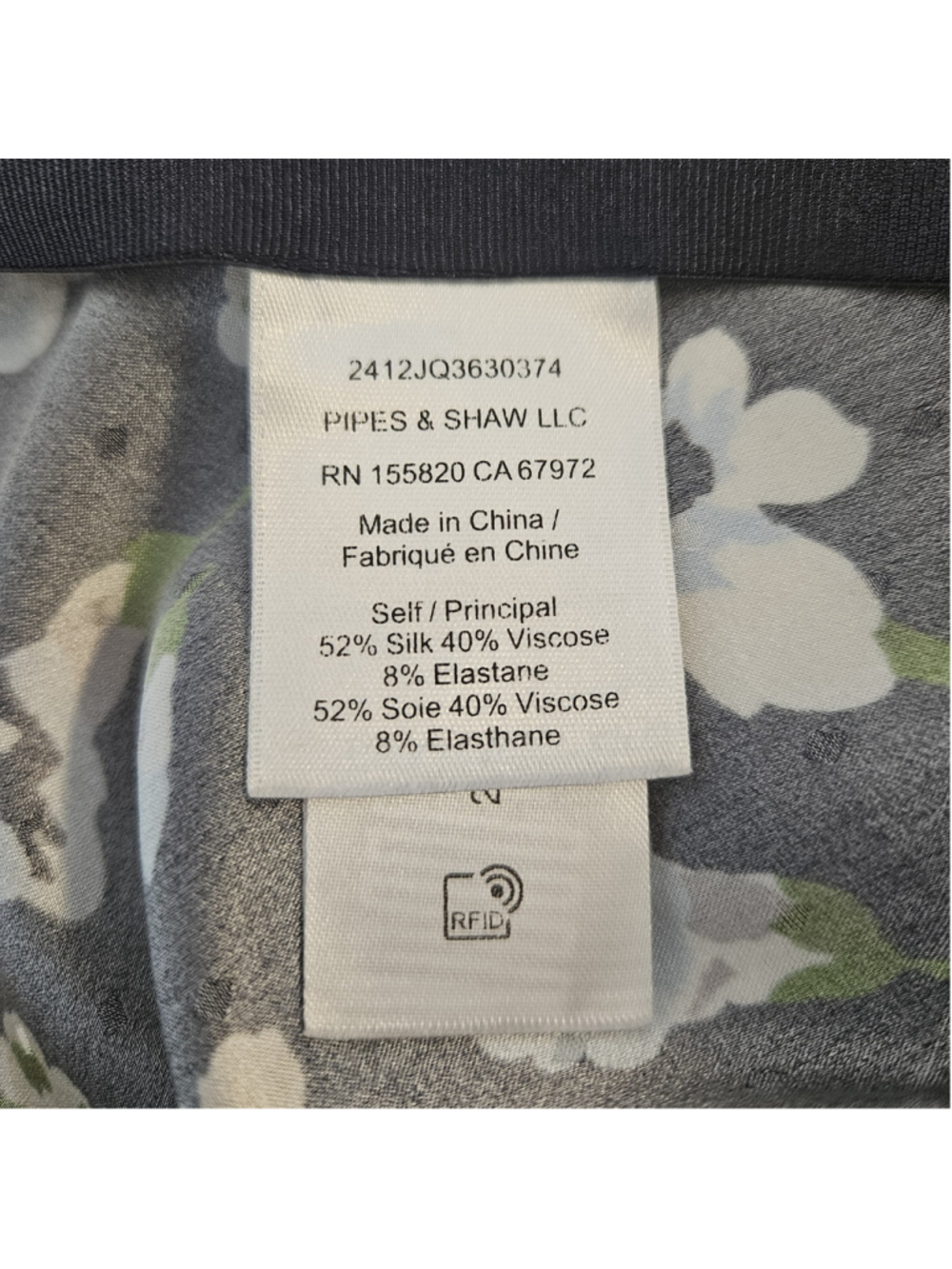 Veronica Beard Clover Floral Silk Blend Midi Skirt Size 4 Navy Luxury Silky - Picture 10 of 15